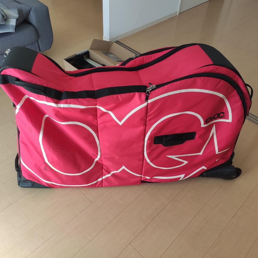 EVOC バイクトラベルバッグ レッド 美品 付属品完備 1回使用