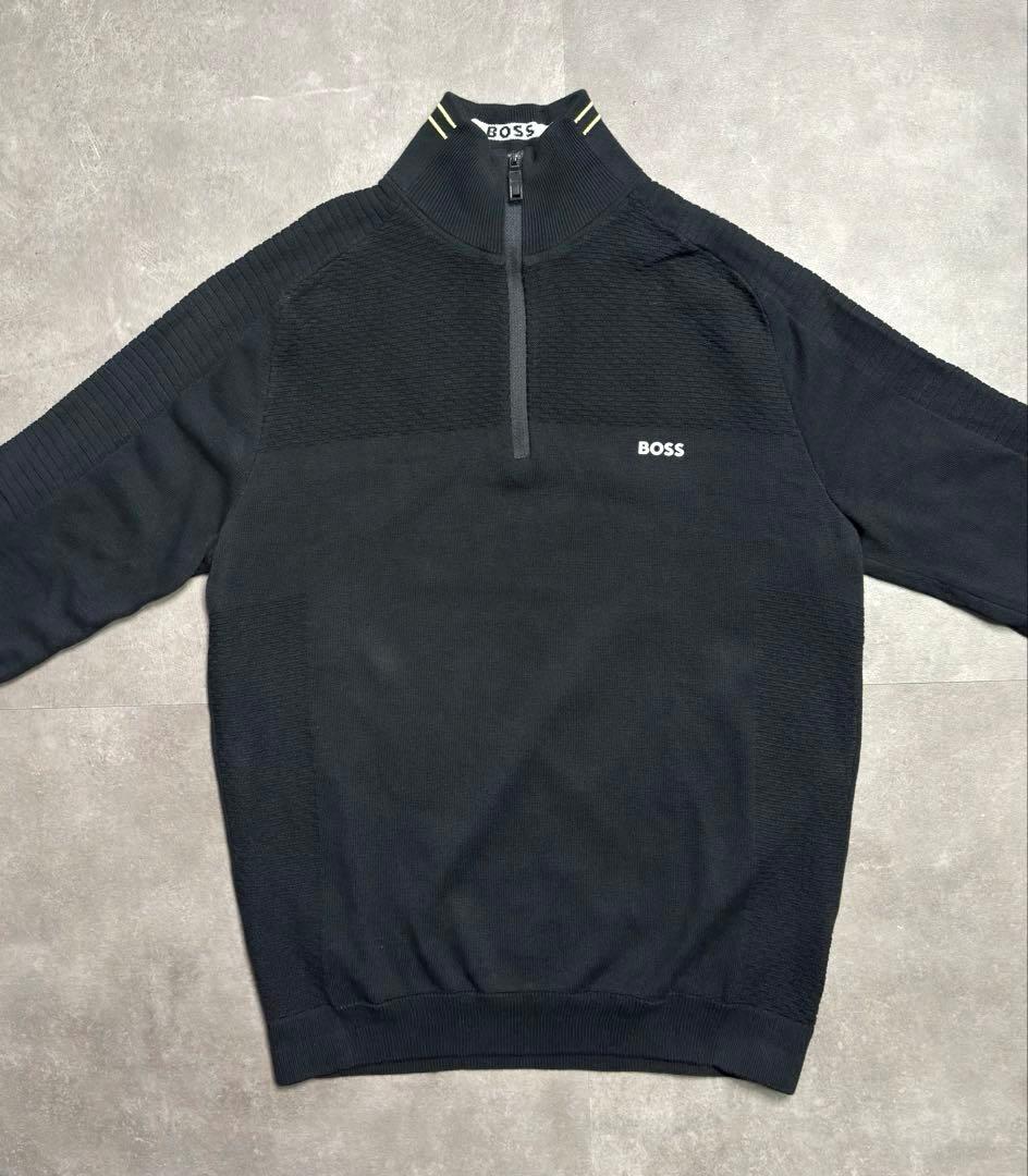HUGO BOSS ヒューゴボス BOSS ハーフジップニットセーター Mサイズ
