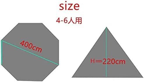6人用 ワンポールテント 高さ220センチ 換気窓あり