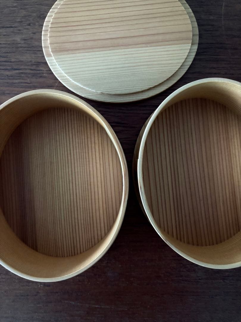 【美品】お弁当箱　曲げわっぱ　2段弁当箱