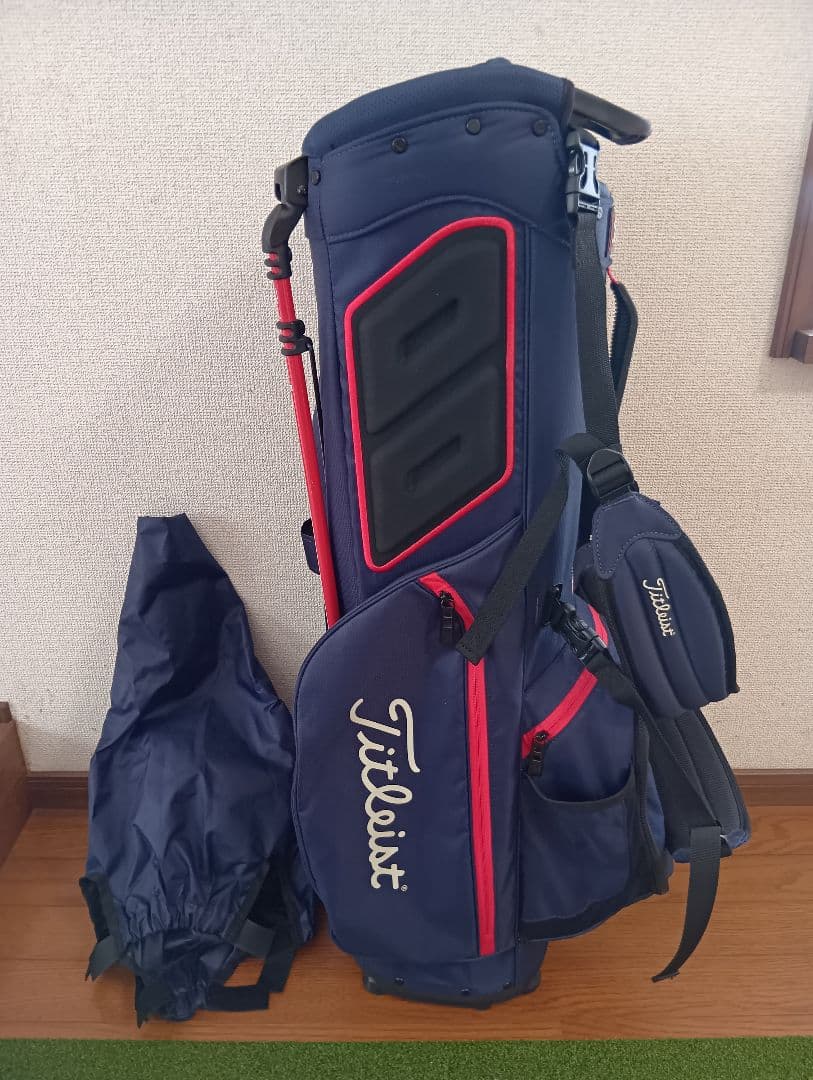 Titleist ゴルフキャディバッグ ネイビー/レッド