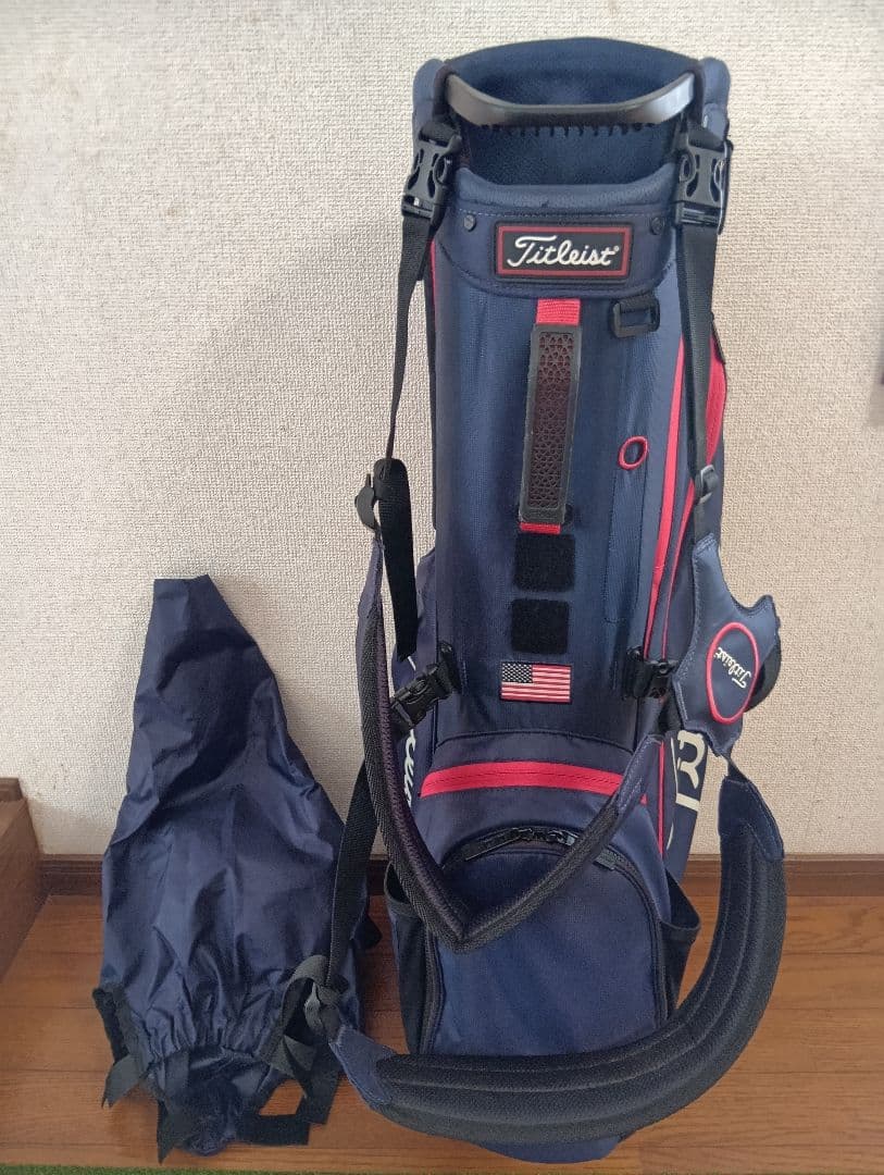 Titleist ゴルフキャディバッグ ネイビー/レッド