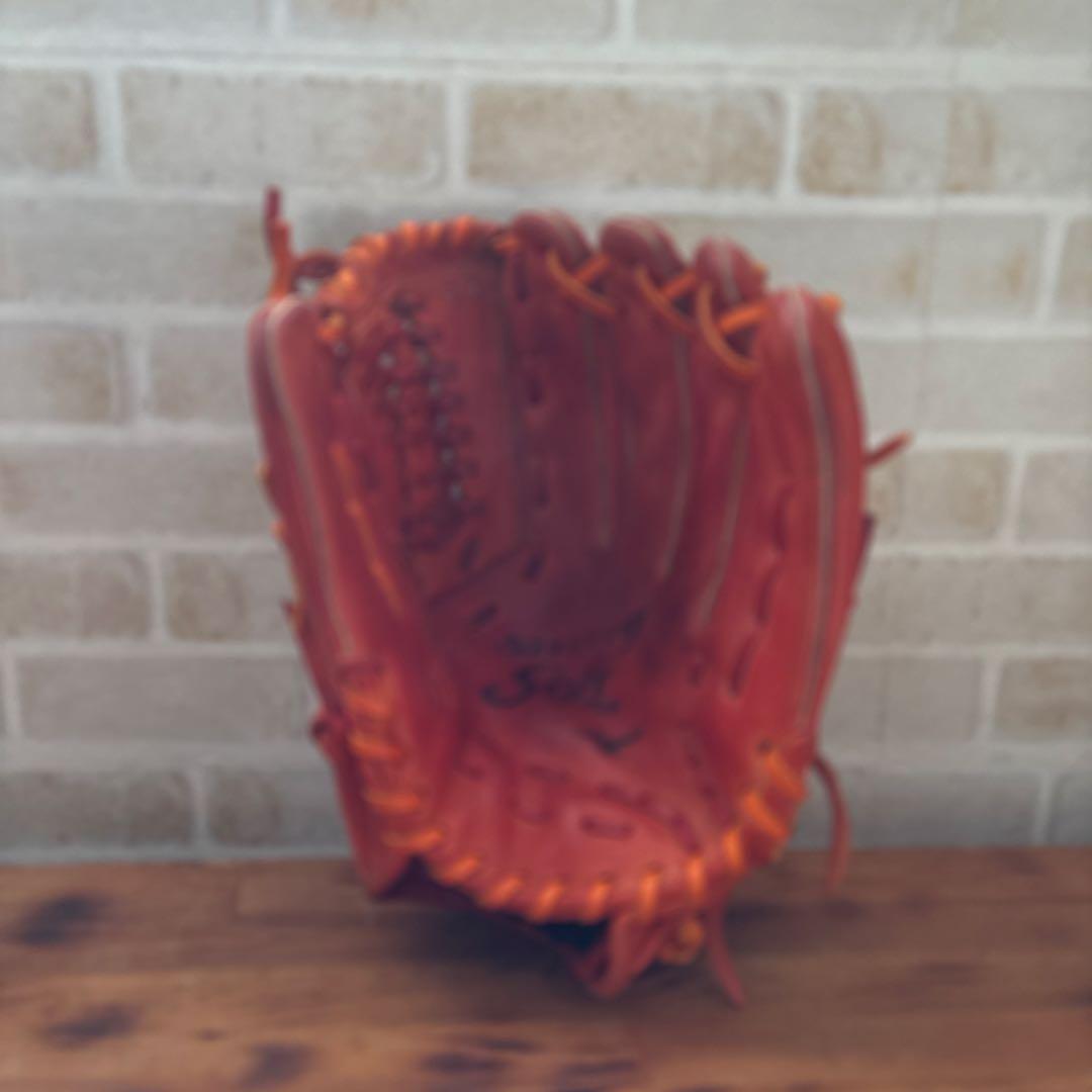 Mizuno 軟式グローブ 右投げ オレンジ