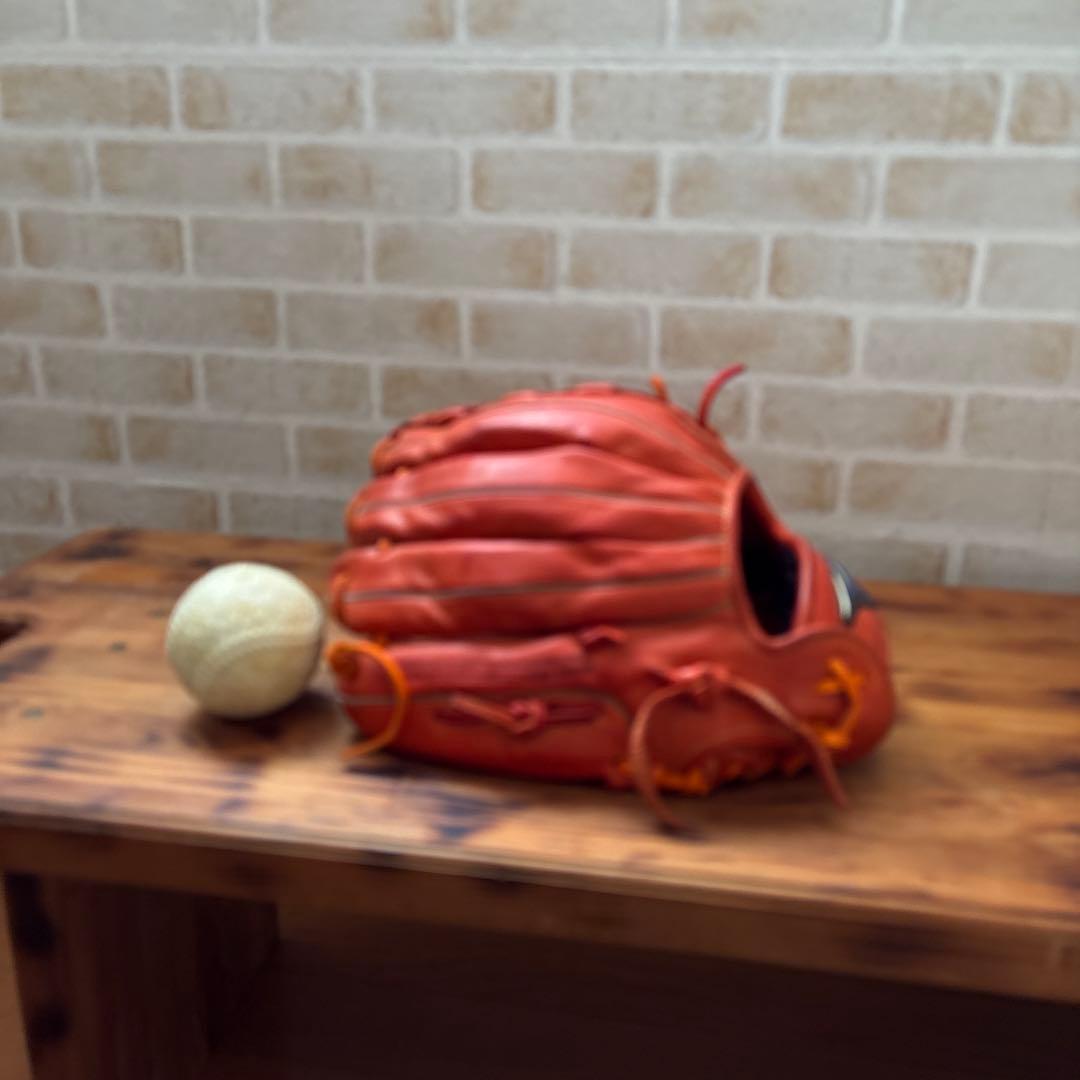 Mizuno 軟式グローブ 右投げ オレンジ