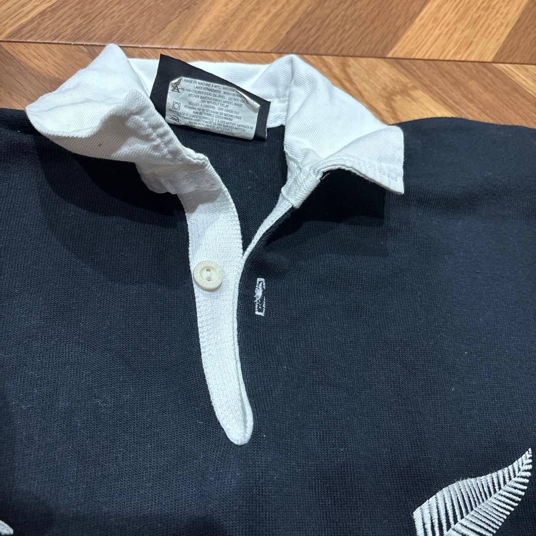 90s CANTERBURY ラガーシャツ ニュージーランド製 オールブラックス
