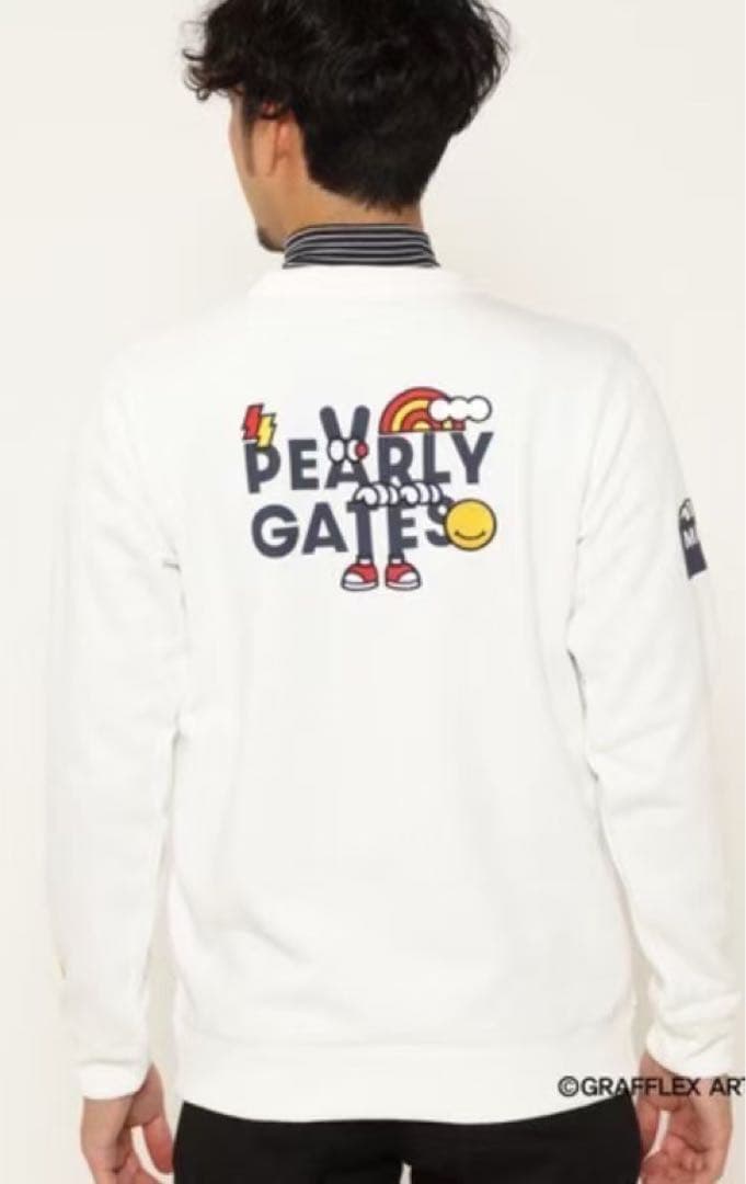 新品 正規品 パーリーゲイツ どうしちゃったPG 白 サイズ7 XXL