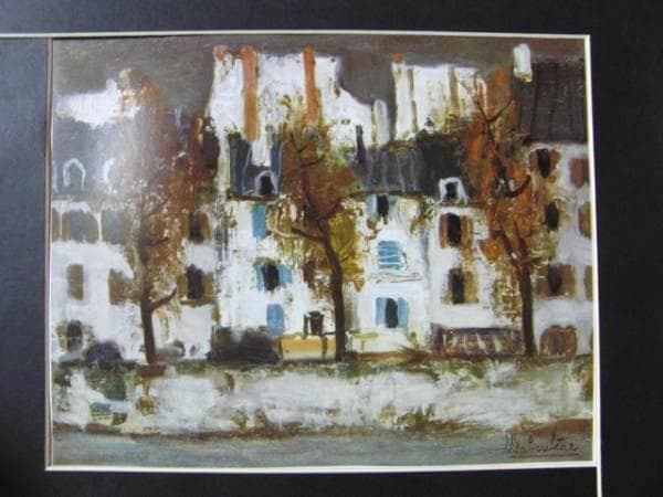 パブレーヌ、パリの風景、高級画集画、版上サイン入 新品額付