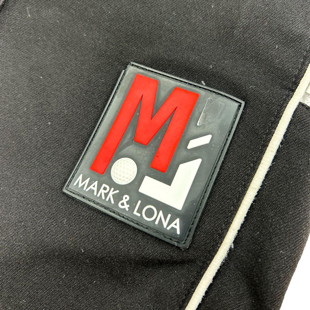 MARK&LONA 黒 ゴルフパンツ サイドライン サイズ48