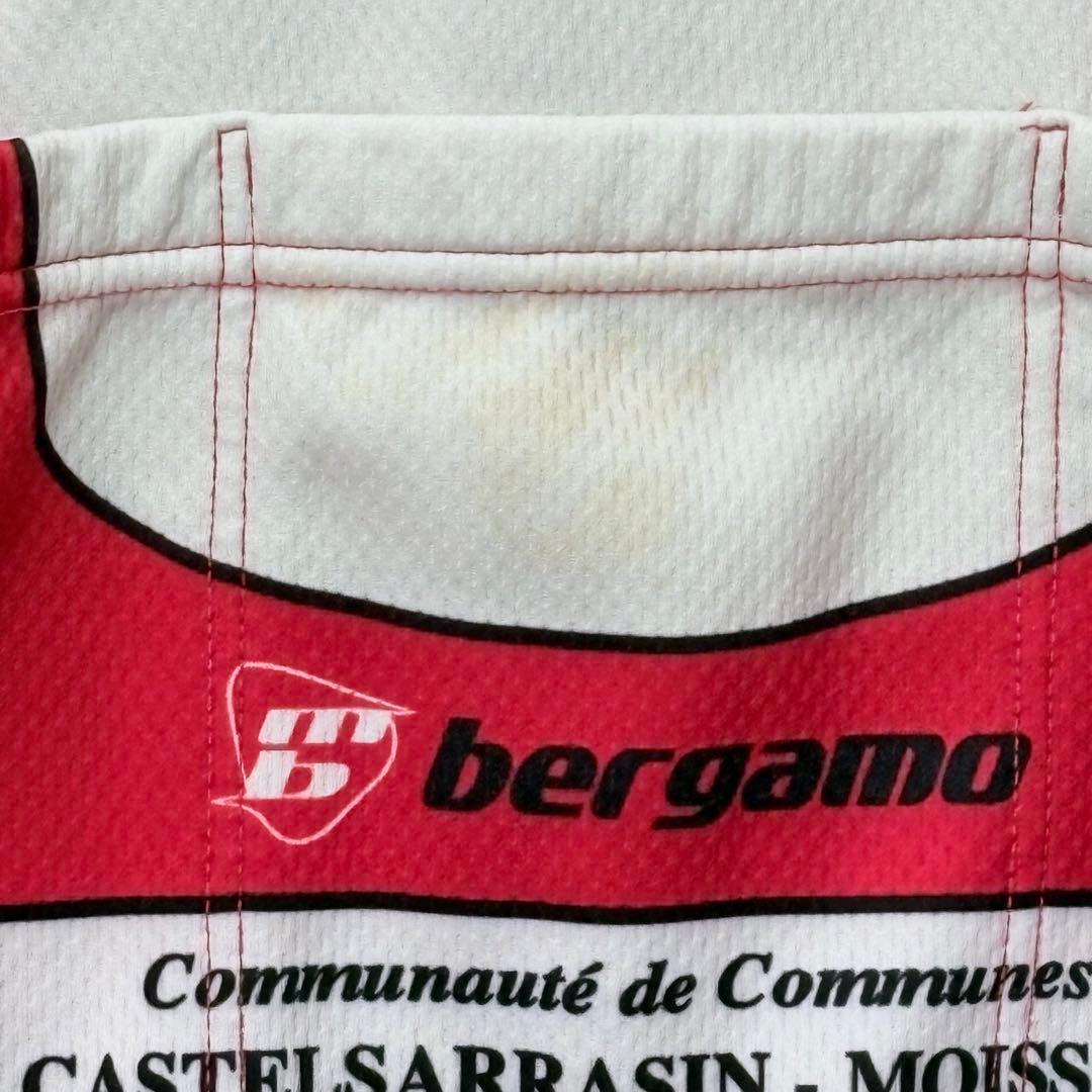 CASTELSARASIN サイクルジャージ レッド/ホワイト M 輸入 古着