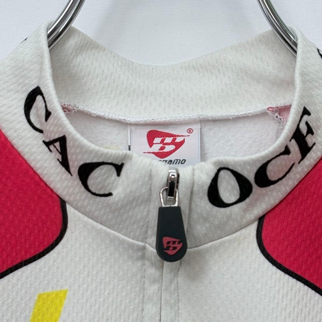 CASTELSARASIN サイクルジャージ レッド/ホワイト M 輸入 古着