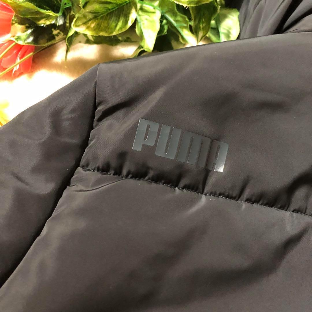 りくれん　極美品　PUMA プーマ　ベンチコート　ロゴ　ブラック　Lサイズ