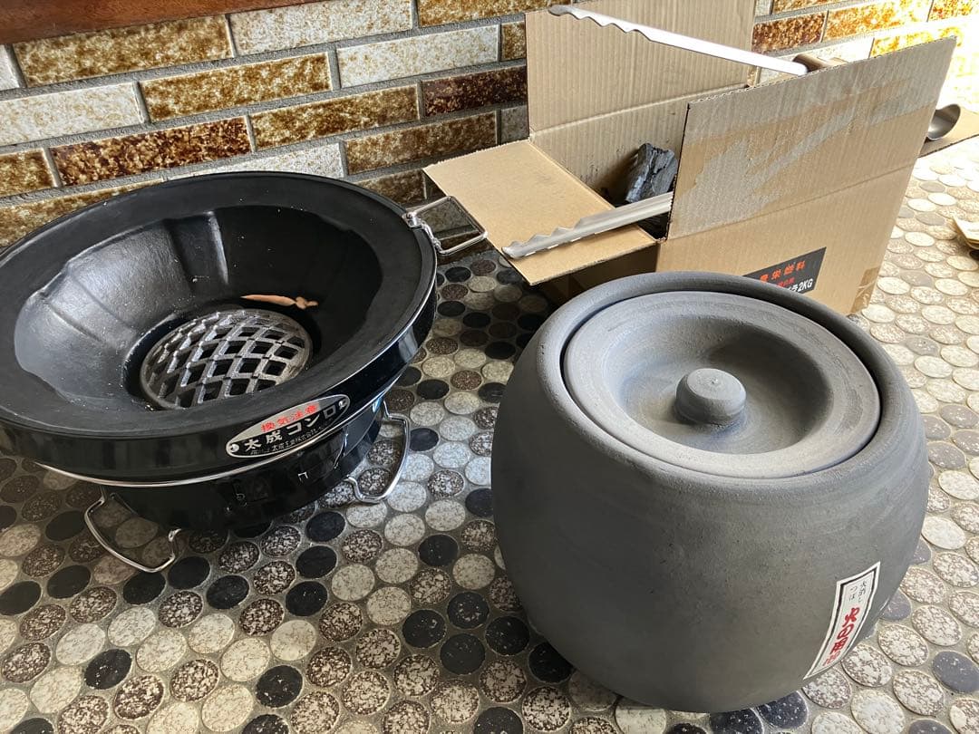 長野県東信地区引き取り専用　大成コンロ　火消し壺　備長炭　トング　BBQセット