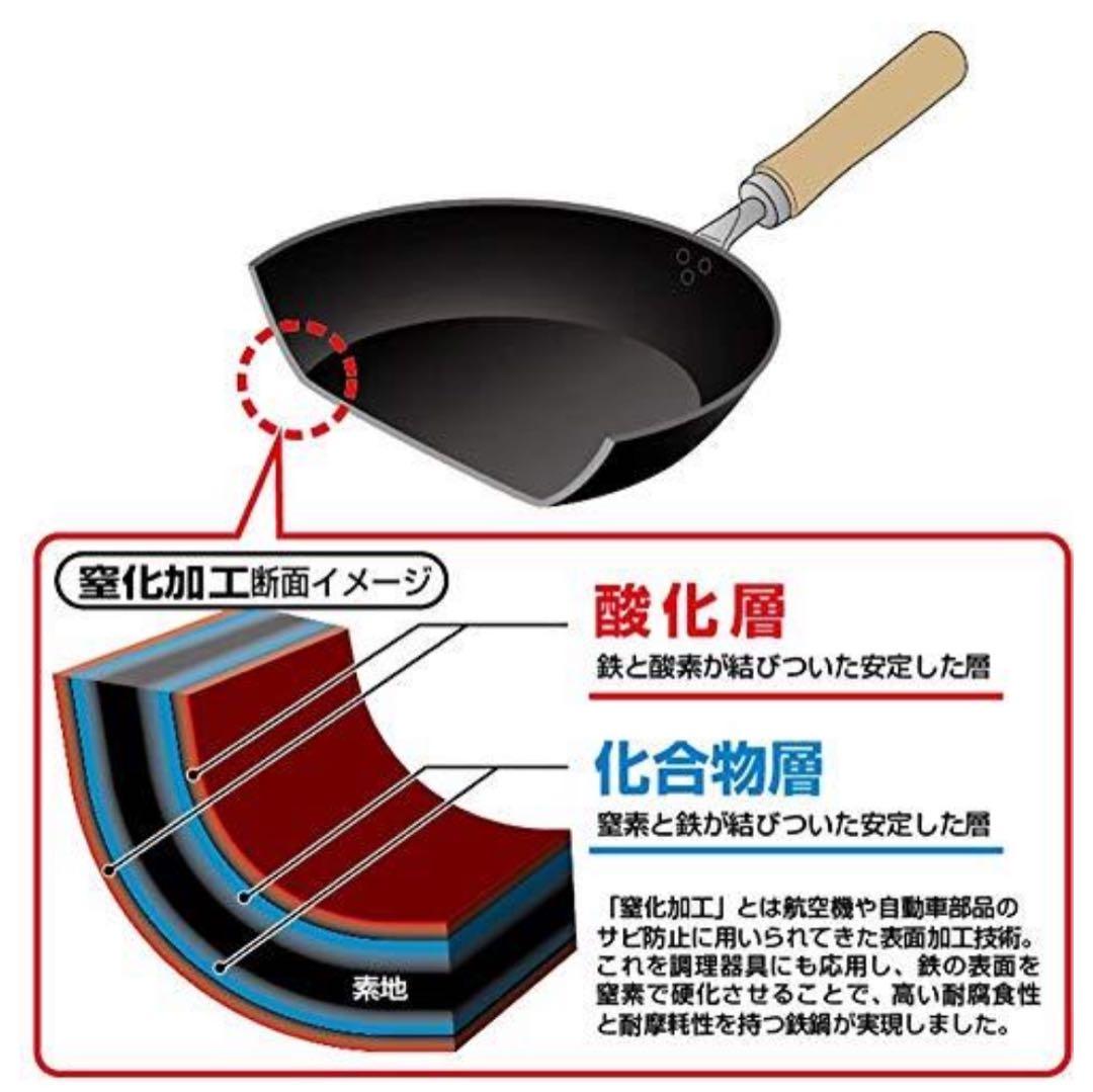新品未使用⭐︎鉄製フライパン26cm 桜吟 窒化加工でサビにくい強靭な鉄