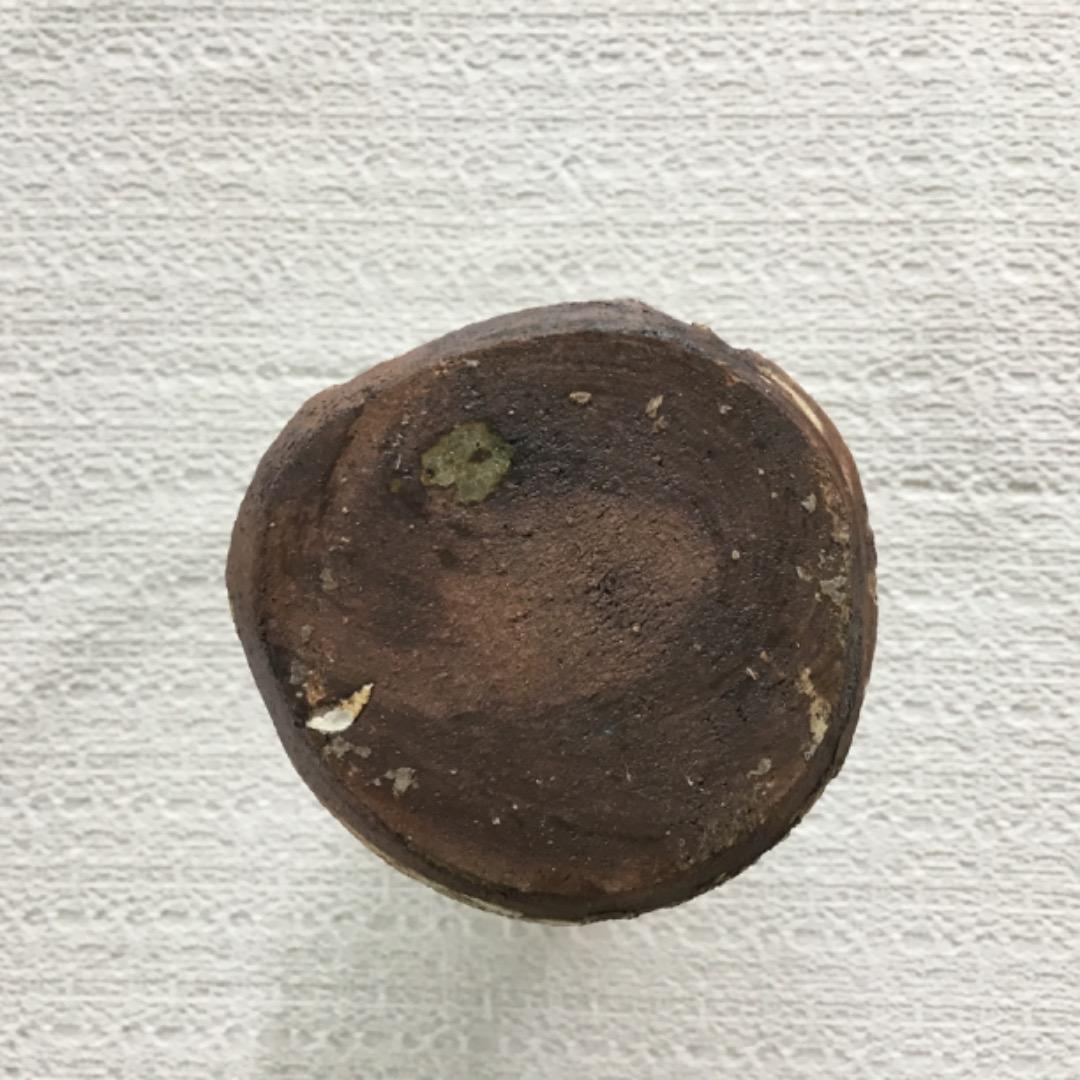 益子焼　三宅洋司　布目技法葡萄紋花入れ