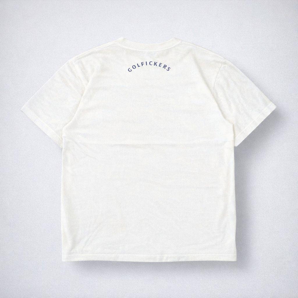 Golfickers ゴルフウェア メンズL 白 半袖Tシャツ アヒル