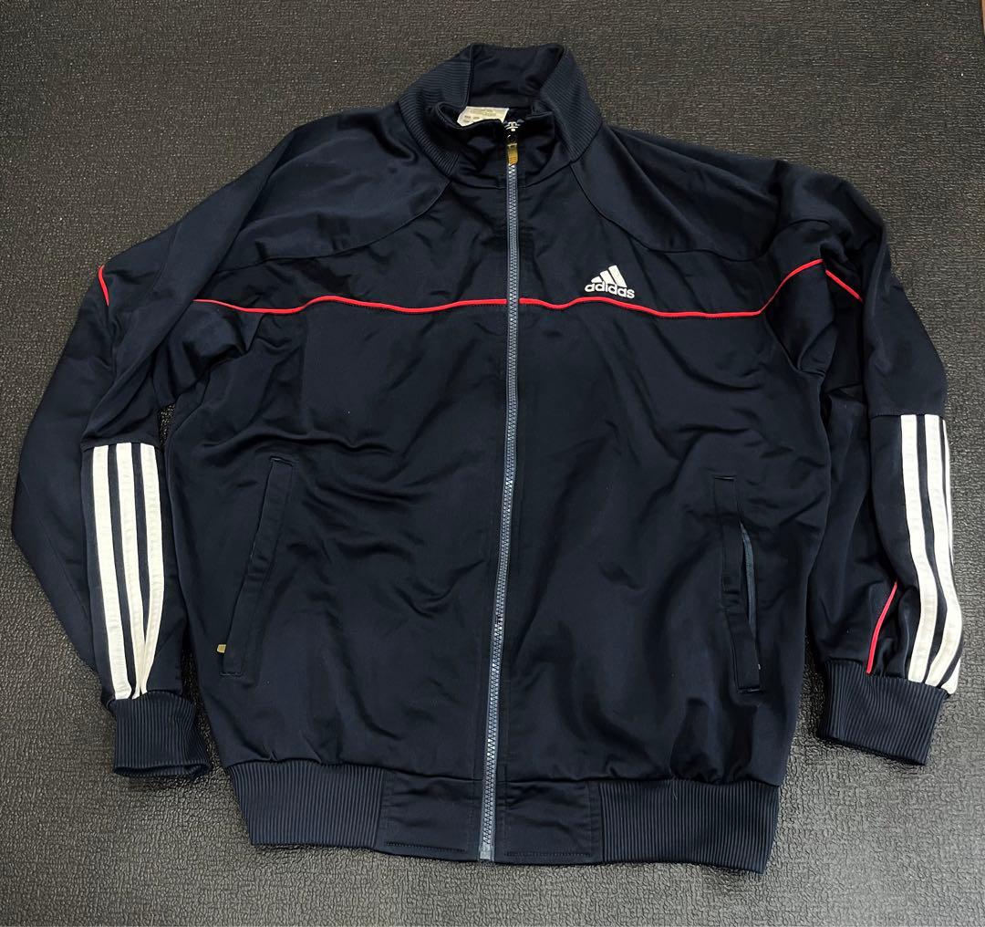 adidas パフォーマンス刺繍ロゴ 万国旗タグ　セットアップジャージ サイズM