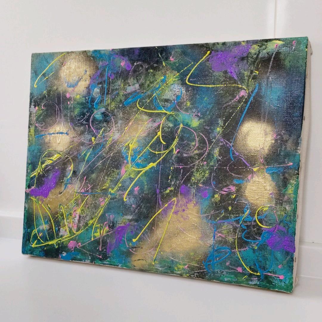 ☆抽象画、現代絵画、フルイドアート、テクスチャーアート、インテリア、アクリル絵画