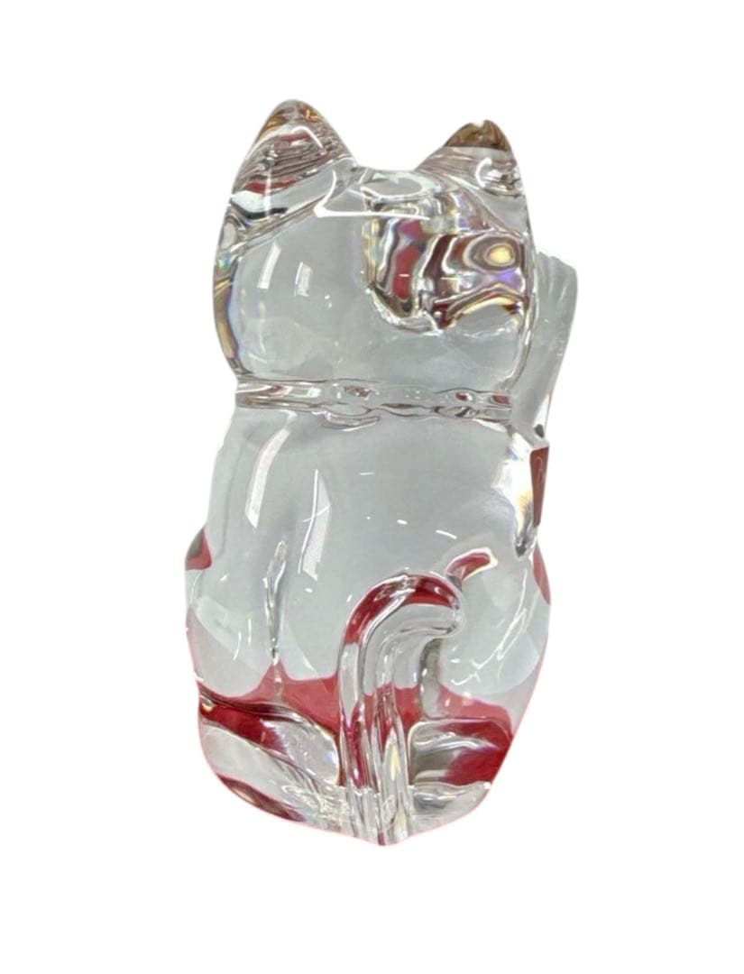 【美品】バカラ Baccarat 招き猫 ネコ クリスタル Lucky Cat
