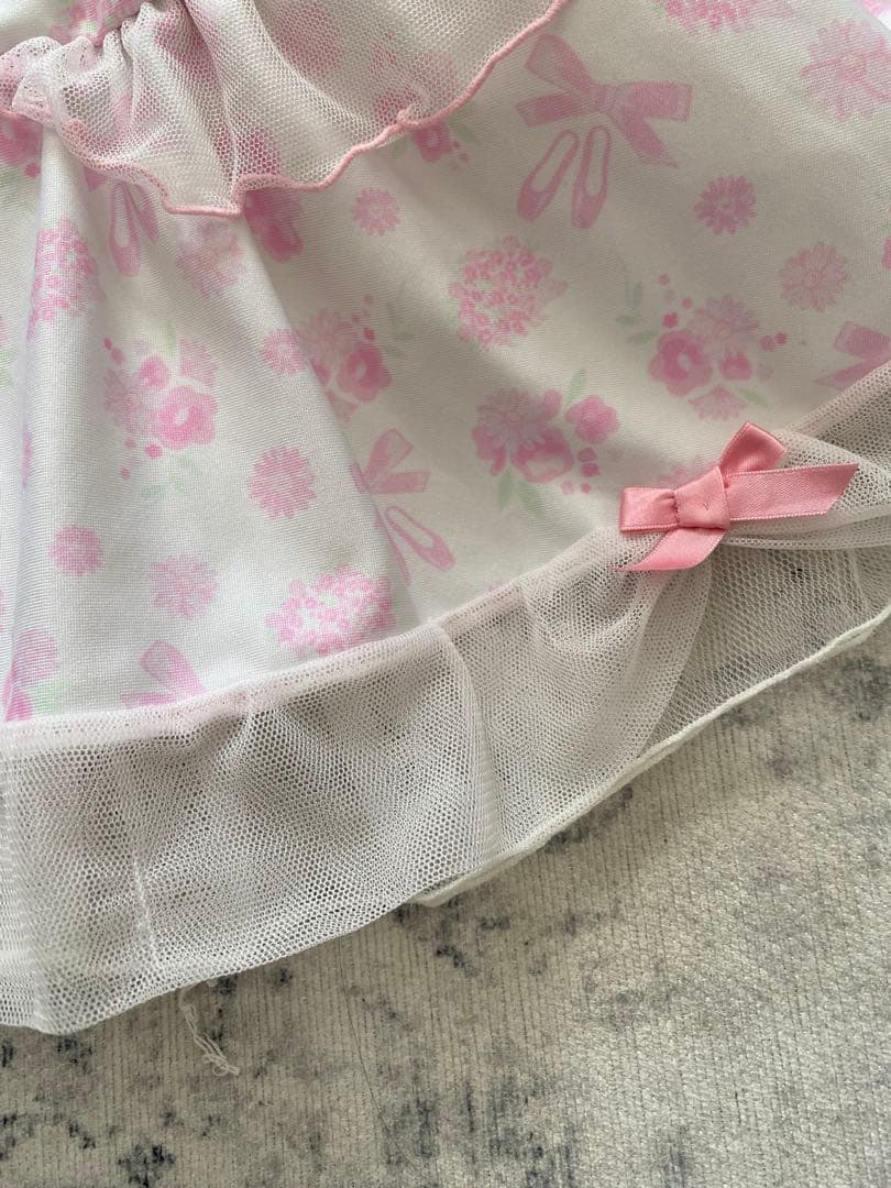 ひ*ー様 chacott バレエ レオタード 花柄 ピンク 120