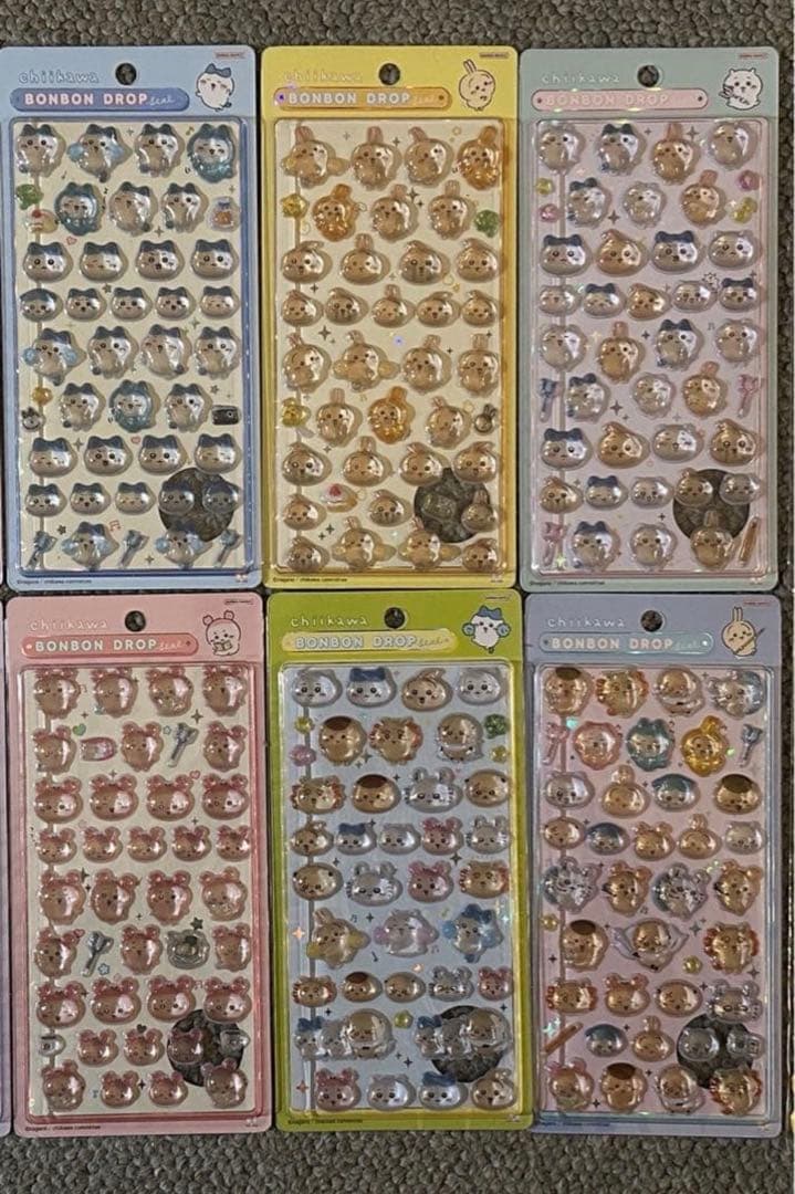 ちいかわ　ボンボンドロップシール　第一弾&第二弾　6種類セット
