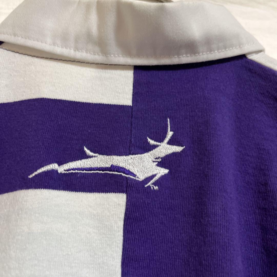 古着　HALBRO ラガーシャツ 刺繍ロゴ