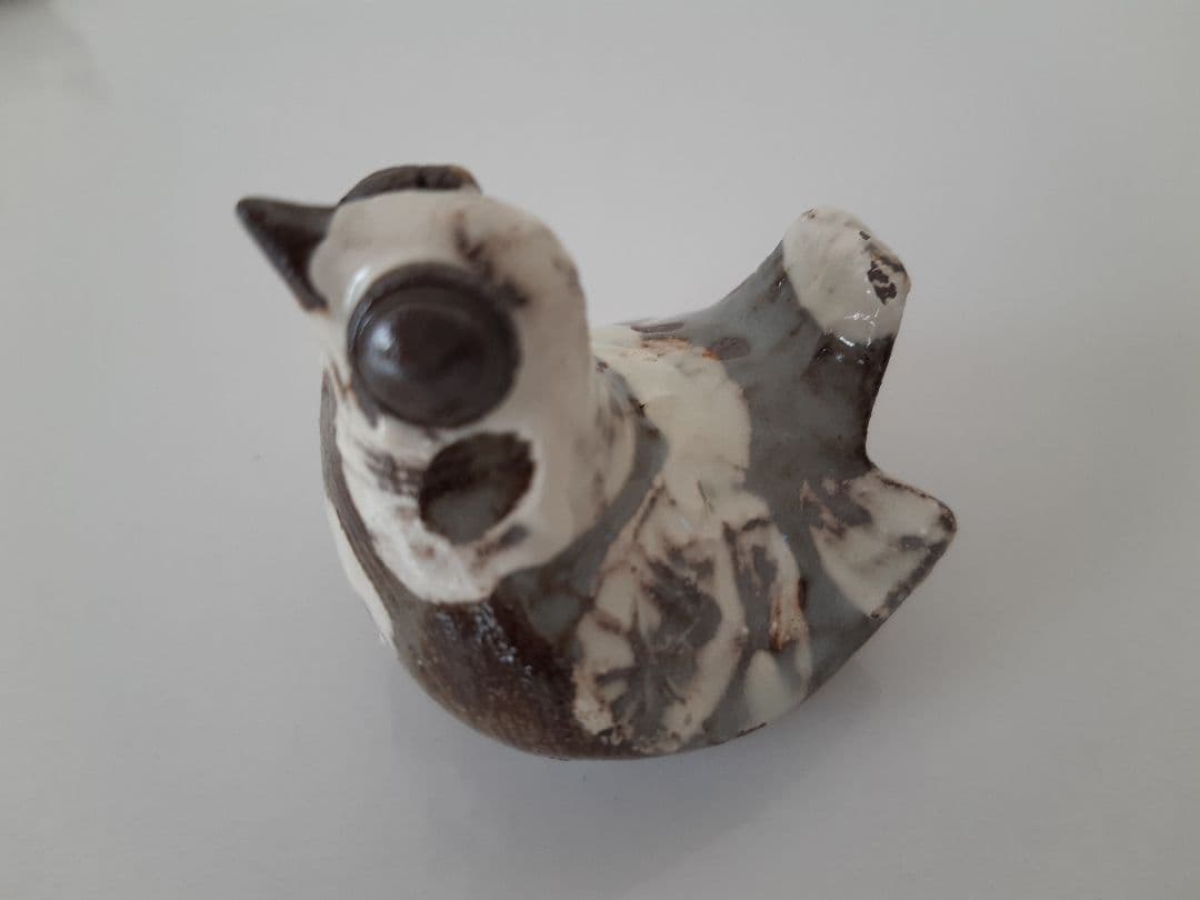 下村良之介 やけもの (陶器) 鳥形 箸置き オブジェ 新品 日本画家
