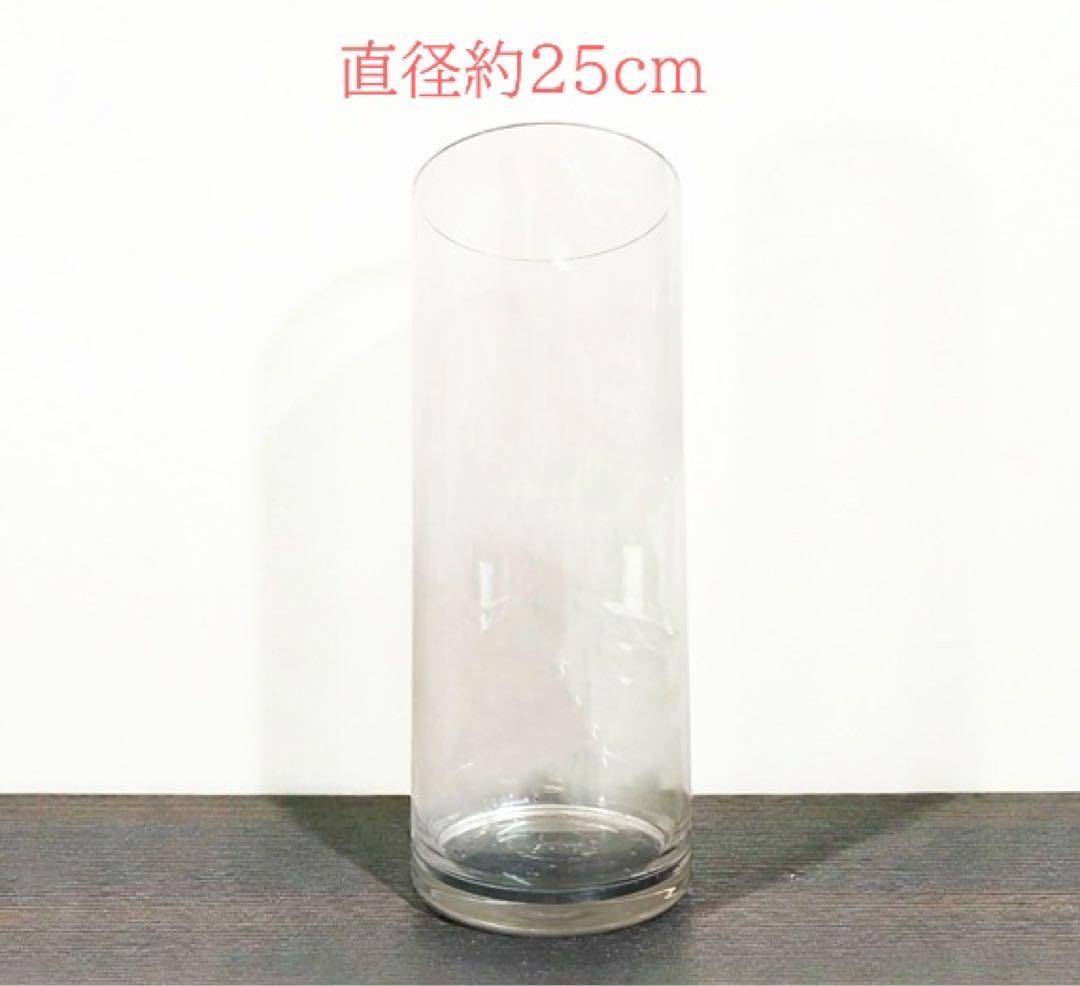 大型ガラス花瓶 高さ60cm 直径25cm