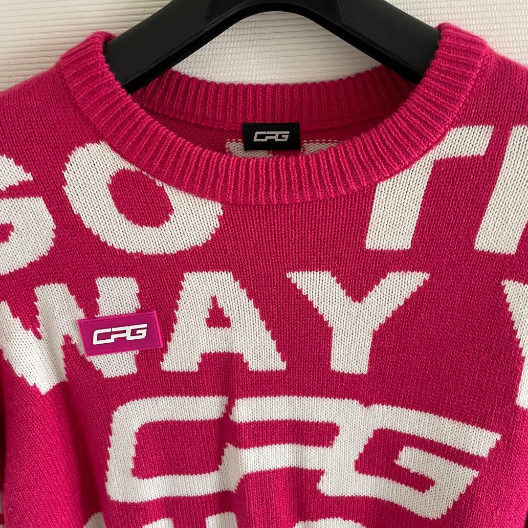CPG★クルーネックニットセーター　ピンク
