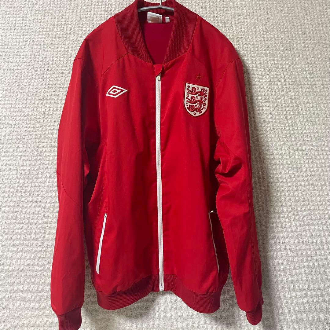 Umbro サッカー　イングランド代表　トラックジャケット　ナイロン　赤　XL