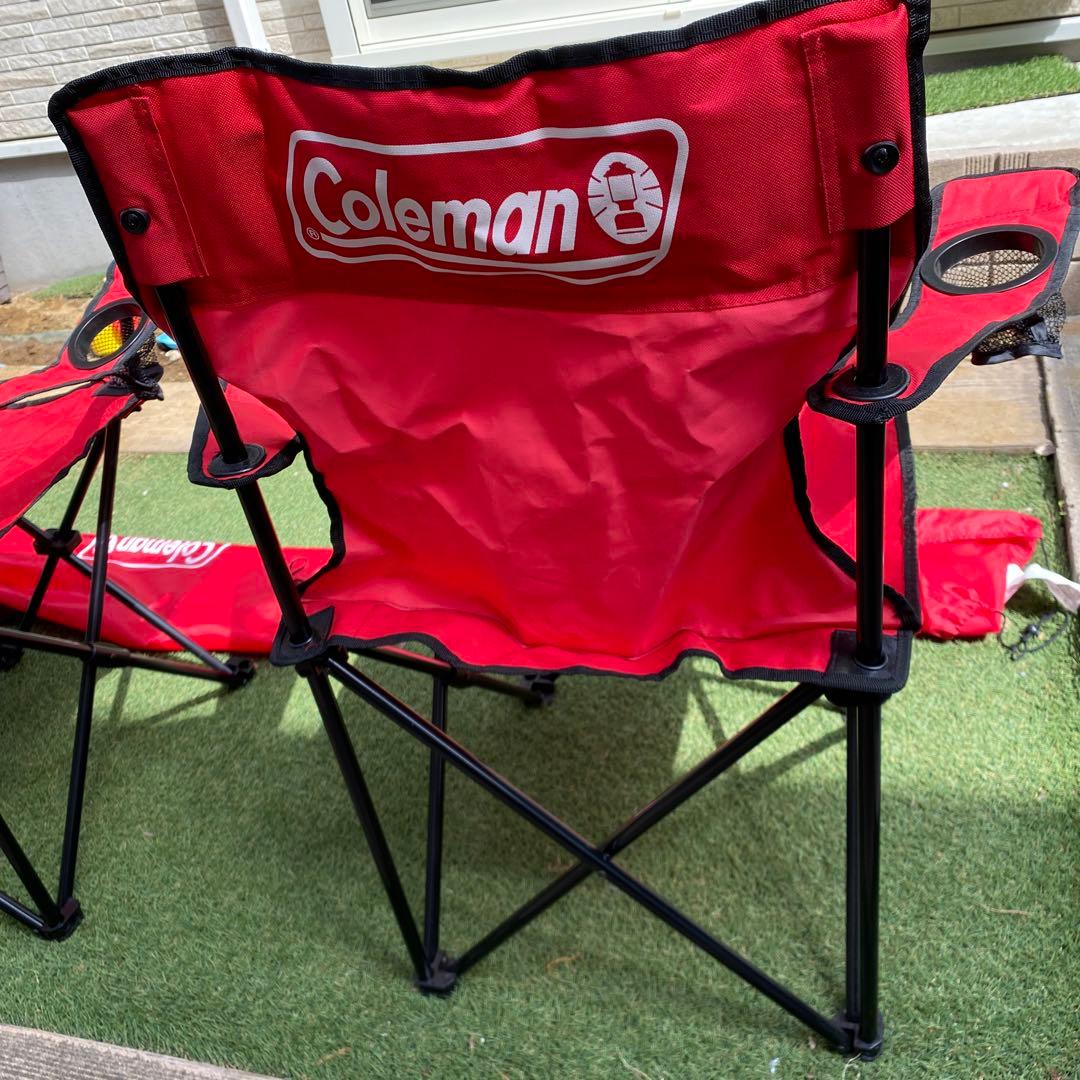 H*U様 Coleman 折りたたみチェア 赤 収納バッグ付き　2個セット