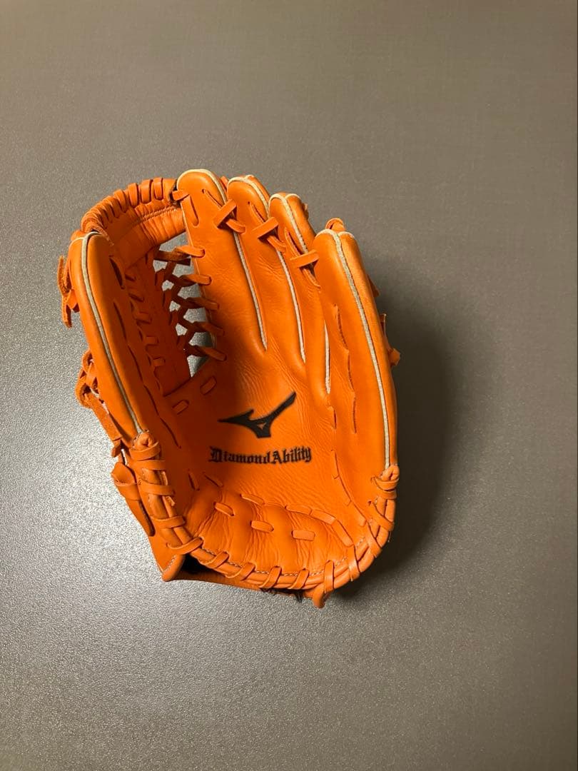 Mizuno Diamond Ability 軟式グローブ オレンジ　ジュニア用