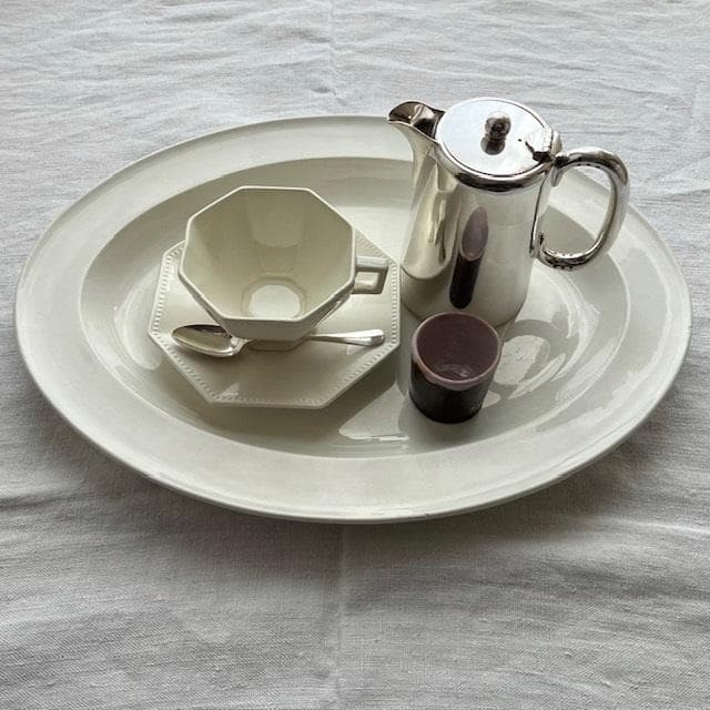 希少19世紀キュノワール酒器ぐい吞ポットデルフトカフェオレボウルジアンモントロー