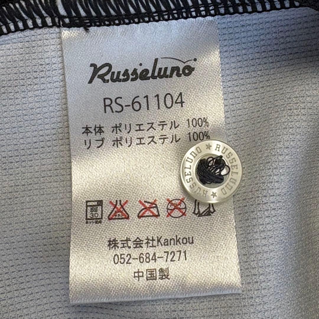 美品 ラッセルノ ポロシャツ スカル ラインストーン ブラック サイズ7