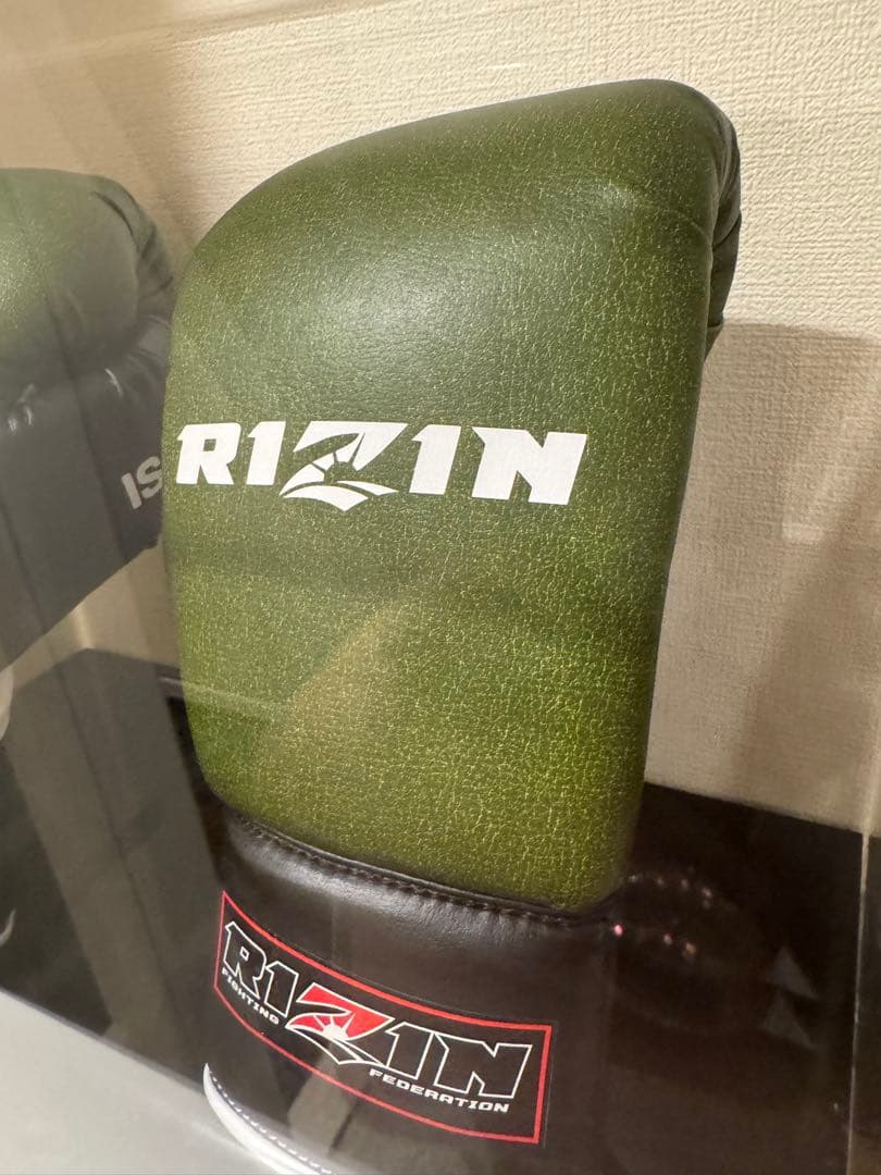朝倉未来RIZIN サイン入り ボクシンググローブ グリーン