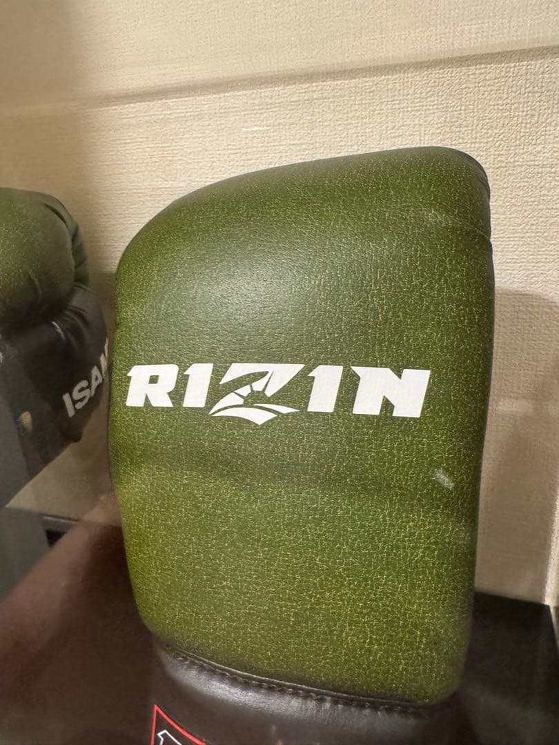 朝倉未来RIZIN サイン入り ボクシンググローブ グリーン