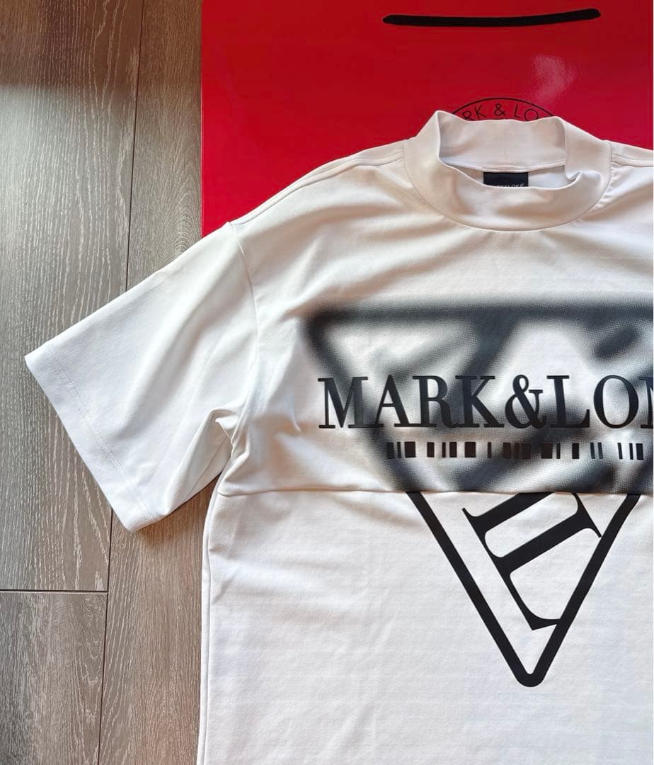 【美品】MARK&LONA モックネックシャツ code 白