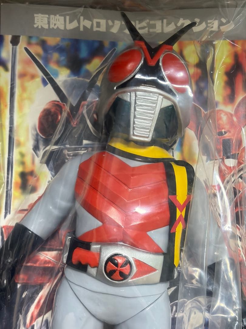 仮面ライダーX メディコムトイ ソフビ 面取れ マスク取れ フィギュア