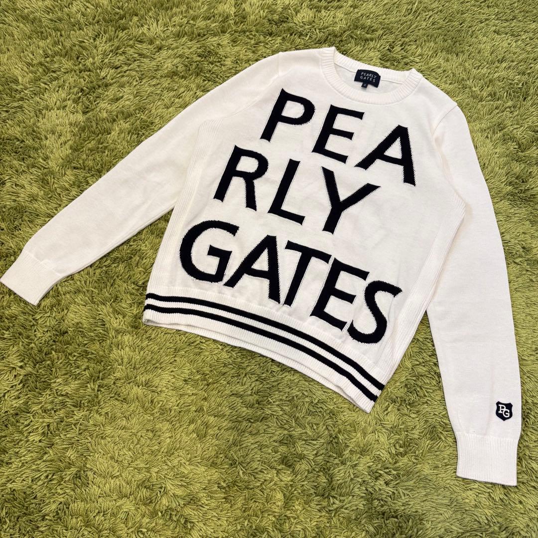 パーリーゲイツ PEARLYGATES ニット セーター ロゴ ホワイト 0
