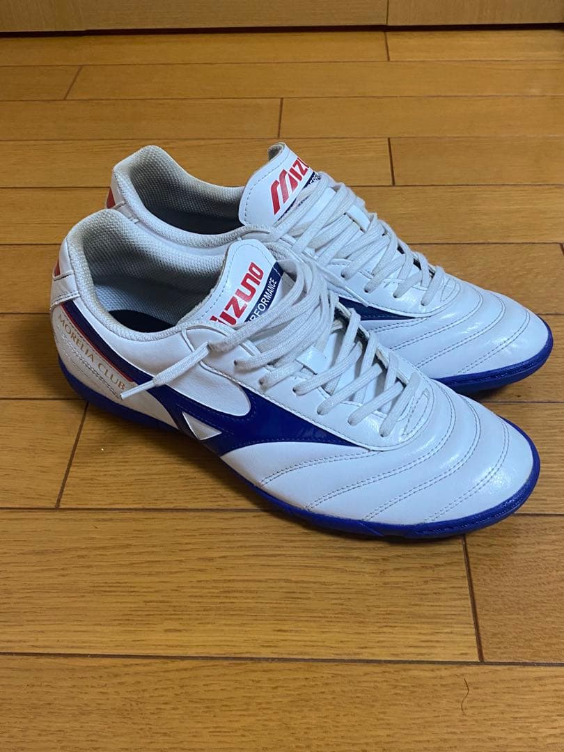 サッカー　トレーニングシューズ　ミズノ　モレリア2 クラブ　as 白　青