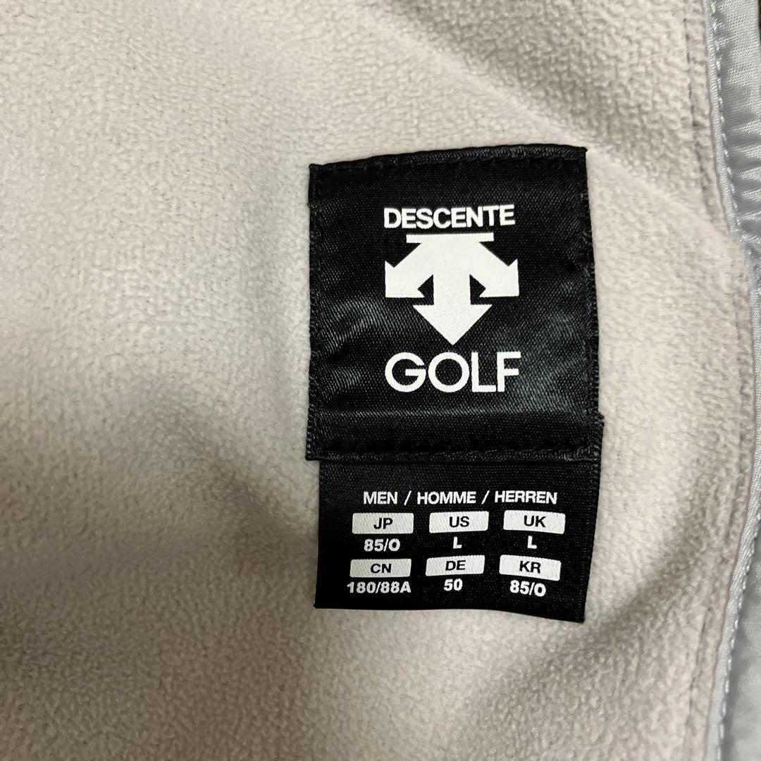 DESCENTE ライトグレー フリースパンツ ゴルフ サイズO(XL)