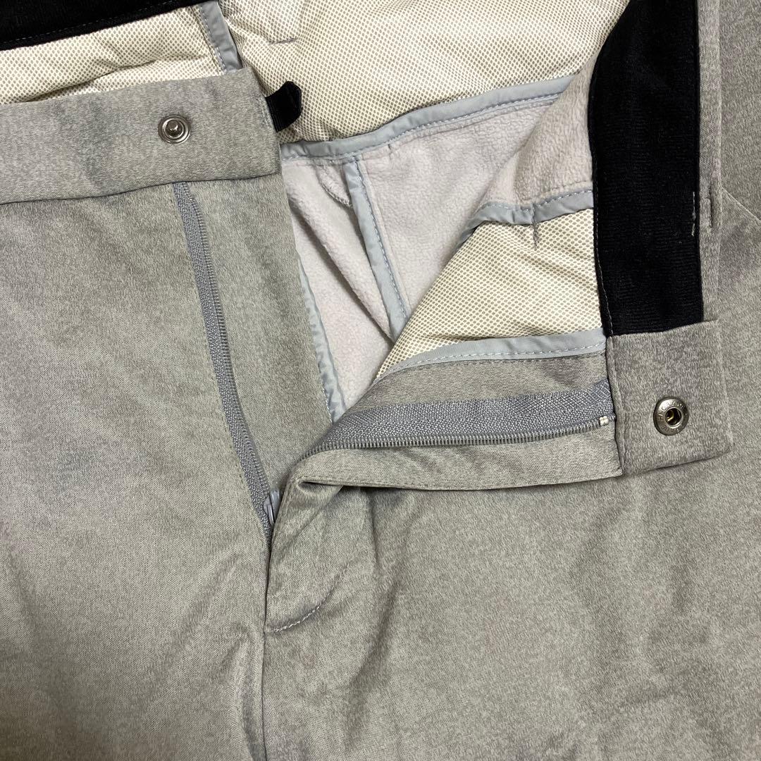 DESCENTE ライトグレー フリースパンツ ゴルフ サイズO(XL)