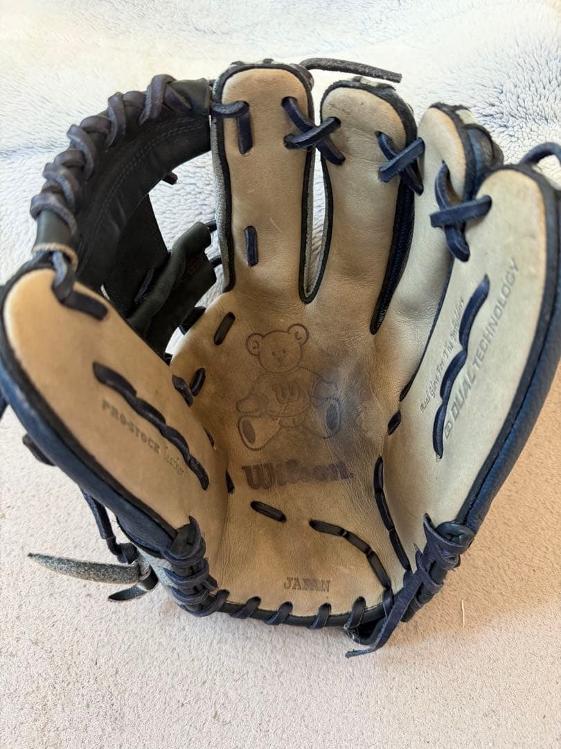 Wilson 軟式野球グローブ フルオーダー87型美品　グレー/ネイビー