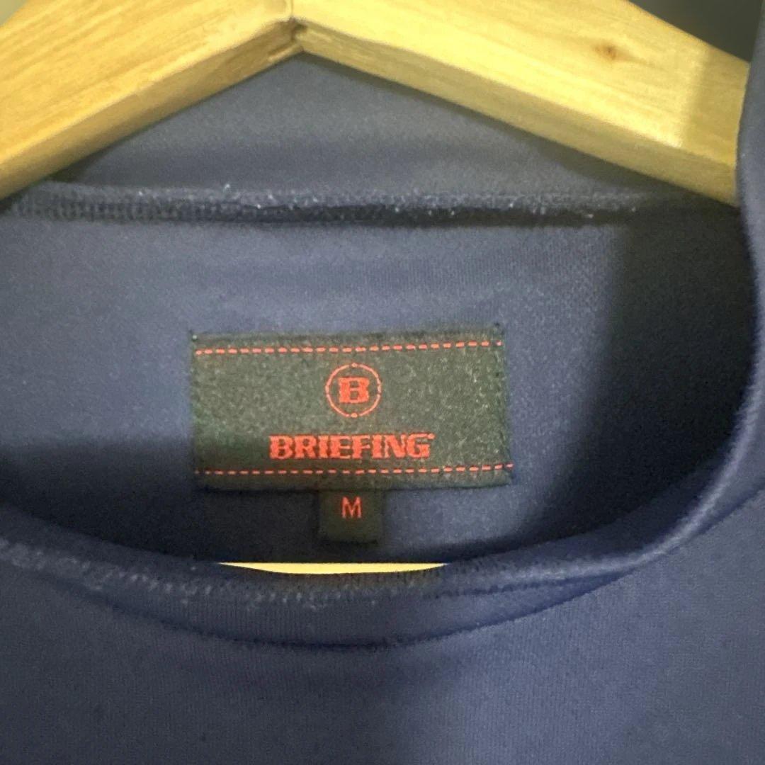 BRIEFING ネイビー M モックネックシャツ