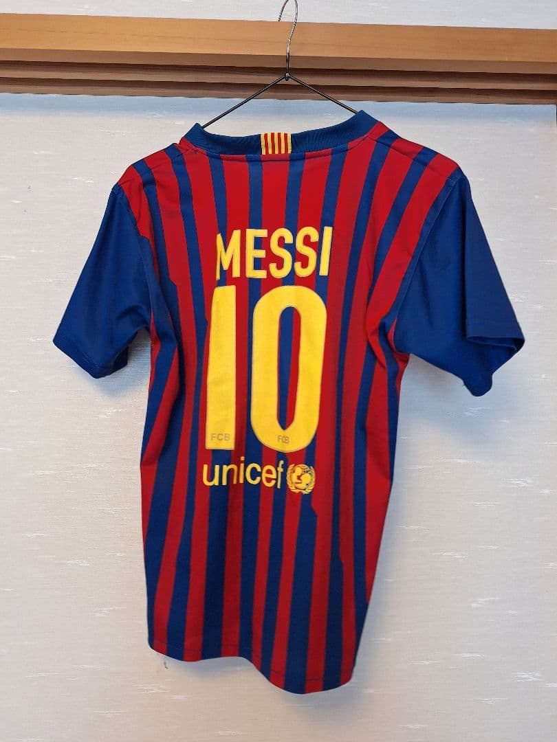 FCバルセロナ11-12年リオネル・メッシ10番サッカーユニフォームゲームシャツ