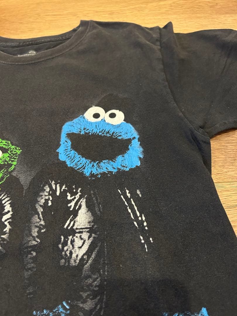 ヴィンテージ　セサミストリート　Tシャツ　黒　M(US)ブラック　ビンテージ