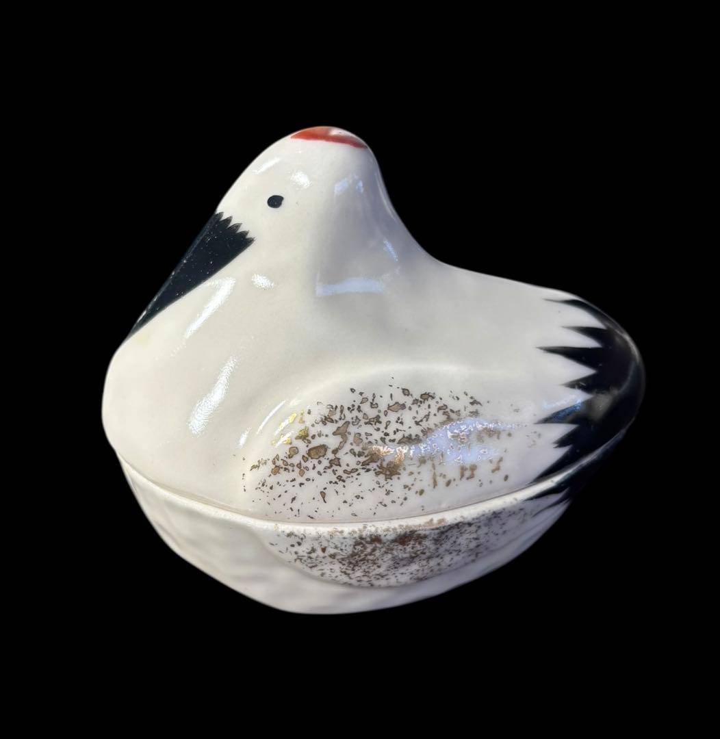 [10客セット] 松斎 色絵 金彩 鶴形 蓋物 向付 古美術 割烹 懐石料理