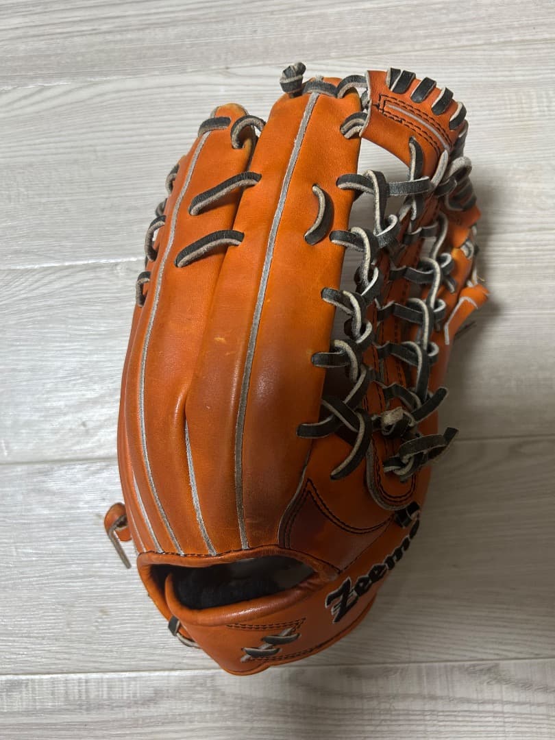 Zeems 日本製 オレンジレザーグローブ