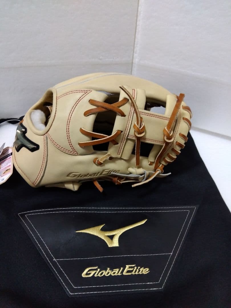 【未使用】ミズノ　グローバルエリート　内野手用　 ブロンド