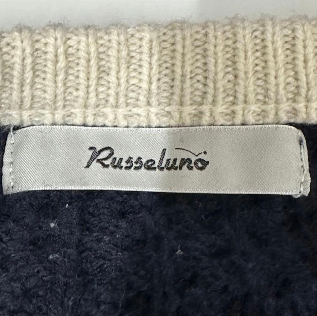 ラッセルノ RUSSELUNO ゴルフ ニット セーター ネイビー