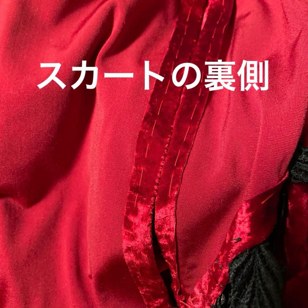 社交ダンス　日本製ラテンドレス　光沢ベロア　伸縮性　ボルドー赤　S〜M